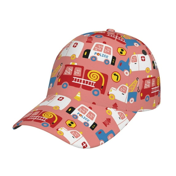 Balery Cartoon With Traffic Elements Baseball Cap For Women Men,Adjustable Size For Running Workouts And Outdoor Activities All Seasons