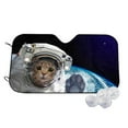 thumbnail image 1 of Balery Cat Astronaut Print Car Windshield Sun Shade,Windshield Sunshade for Car Pickup Truck SUV Accessories-Small, 1 of 7