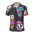 thumbnail image 1 of Balery Cat Icecream Printed Men’s Short Sleeve Polo Shirt, Midweight Men's Shirt,Golf Polo shirts -4X-Large, 1 of 9