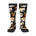thumbnail image 1 of Balery Cat Skulls And Flowers Fun Novelty Socks Men'S Women'S Crew Socks Funny Crazy Novelty Socks Quirky And Cool Socks, 1 of 9