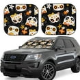 thumbnail image 1 of Balery Cat Skulls And Flowers Sun Shield 2 Pack For Car Front Windows Foldable Sun Visor Protector Blocks Max Uv Rays And Keeps Your Vehicle Cool For Most Sedans Suv Truck, 1 of 7