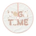 Balery Cat Yoga Time Printed Christmas Tree Skirt , Merry Christmas
