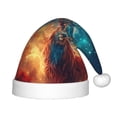 thumbnail image 1 of Balery Celestial Stag Cosmic Glow Pattern Santa Hat Christmas Hat Funny Christmas Hat Christmas Knitted Beanie Hat For Kids, 1 of 1