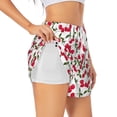 thumbnail image 1 of Balery Cherry_1 Pattern Women's Running Shorts with Liner 2 Pockets Elastic Workout Athletic Gym Yoga Shorts-XX-Large, 1 of 7