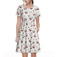 thumbnail image 1 of Balery Cherry Berries Pattern Womens Dresses Loose Short sleeve Sundresses Swimsuit Coverup 2025 Summer Casual Dress for Women - A-Line Swing Dress, 1 of 6