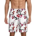 thumbnail image 1 of Balery Cherry Blossoms Men's Cotton Knit Pajama Shorts Waistband & Pockets,Short Pajama Pants-Large, 1 of 8