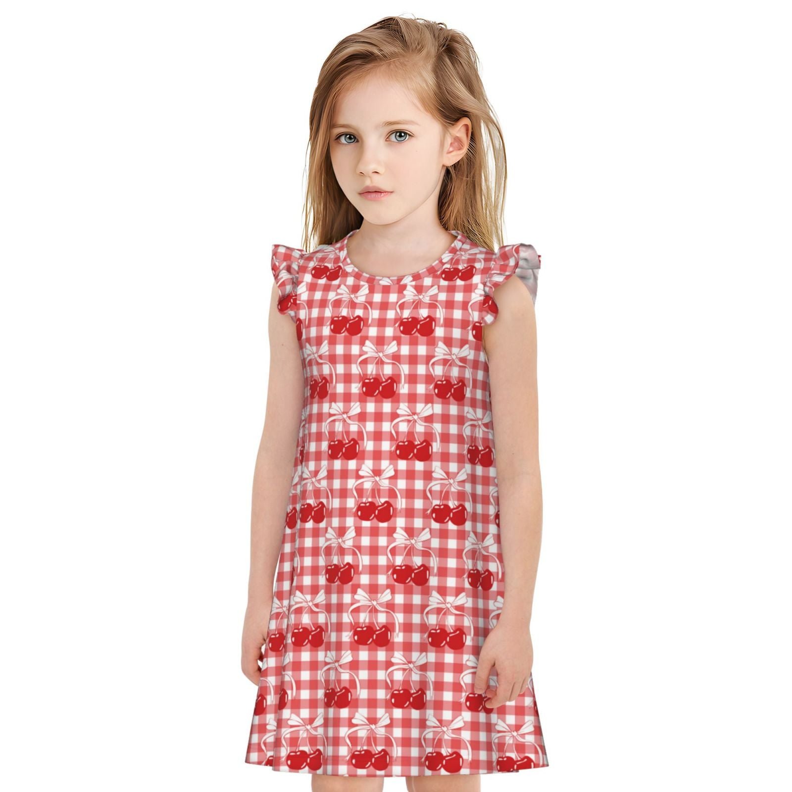 Nighty for girls in bd Spaghetti Straps Bow Ribbon Printed main image 0