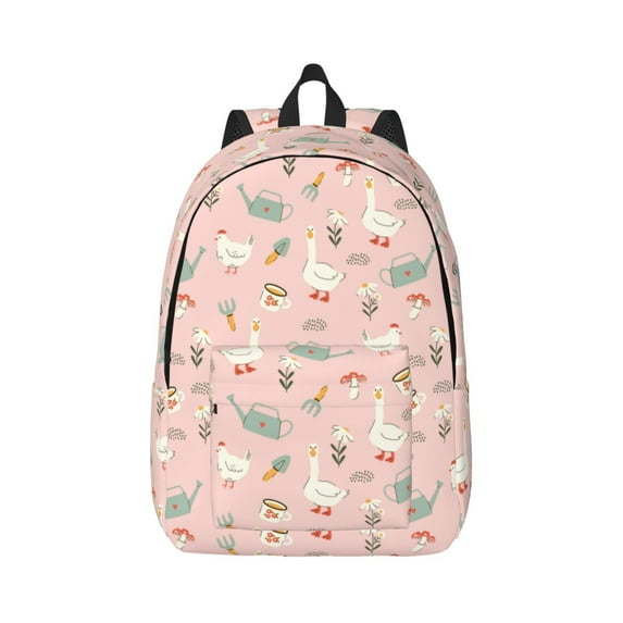 Balery Chicken And Goose Vintage Canvas Backpack for Men and Women - Large Capacity, Durable Travel Laptop Bag for School, Work, Hiking, and Outdoor Activities-Medium