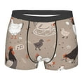 thumbnail image 1 of Balery Chicken Men's Boxer Briefs, Soft and Breathable Cotton Underwear with nylon Waistband-XX-Large, 1 of 9