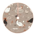 thumbnail image 1 of Balery Chicken Printed Christmas Tree Skirt , Merry Christmas Party Christmas Tree Decoration,Adjustable Tree Skirt-36", 1 of 6