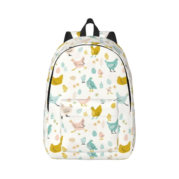 Balery Chicken Vintage Canvas Backpack for Men and Women - Large Capacity, Durable Travel Laptop Bag for School, Work, Hiking, and Outdoor Activities