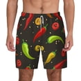 thumbnail image 1 of Balery Chili2 Mens Swim Trunks Swim Shorts for Men Quick Dry Inseam Beach Shorts with Compression Liner Pocket-Small, 1 of 9