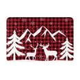 thumbnail image 1 of Balery Christmas Buffalo Plaid Doormat, Durable Flannel Fabric, Waterproof Stain and Fade Resistant, Low Profile,Indoor Outdoor Door Mats, Easy Clean Patio Entrance Mat, 16x24in, 1 of 9