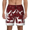 thumbnail image 1 of Balery Christmas Buffalo Plaid Mens Swim Trunks Swim Shorts for Men Quick Dry Inseam Beach Shorts with Compression Liner Pocket-Large, 1 of 9