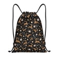 thumbnail image 1 of Balery Christmas Cookie Reindeer Pattern Drawstring Backpack Bag Sport Gym Sackpack Cinch Bags Pattern Drawstring Backpack Bag Sport Gym Sackpack Cinch Bags -Small, 1 of 6
