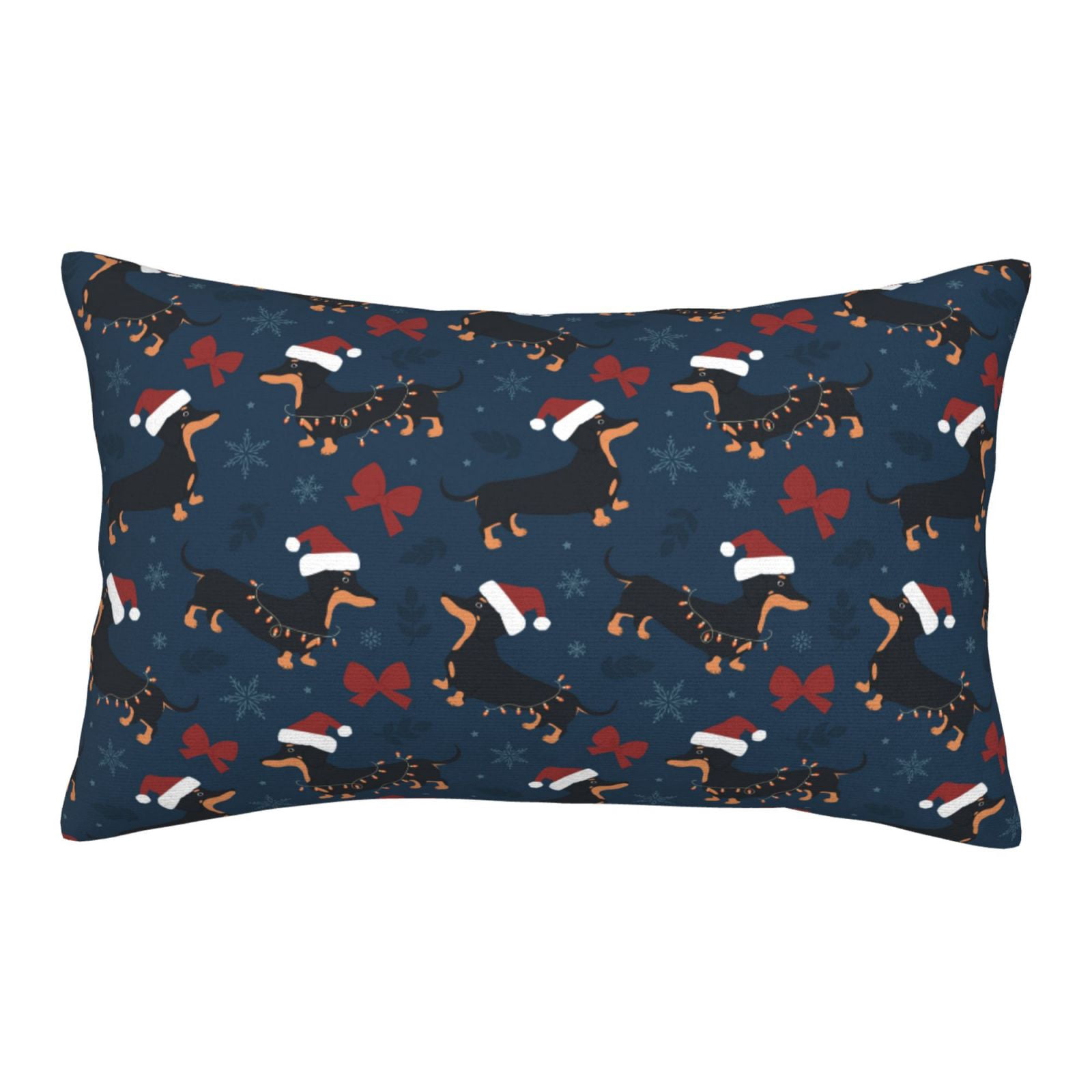 Balery Christmas Dachshund Bedding Queen Pillow Cases Envelope