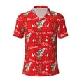 thumbnail image 1 of Balery Christmas Deer 1 Printed Men’s Short Sleeve Polo Shirt, Midweight Men's Shirt,Golf Polo shirts -3X-Large, 1 of 8