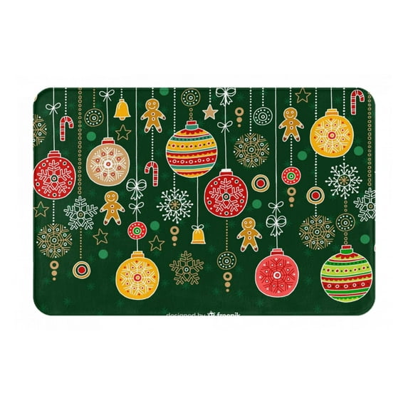 Balery Christmas Doormat, Durable Flannel Fabric, Waterproof Stain and Fade Resistant, Low Profile,Indoor Outdoor Door Mats, Easy Clean Patio Entrance Mat, 16x24in