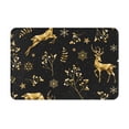 thumbnail image 1 of Balery Christmas Gold Deers1 Doormat, Durable Flannel Fabric, Waterproof Stain and Fade Resistant, Low Profile,Indoor Outdoor Door Mats, Easy Clean Patio Entrance Mat, 16x24in, 1 of 9