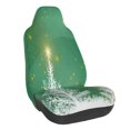 thumbnail image 1 of Balery Christmas Green Pattern Car Seat Cover - Soft & Breathable Front Premium Covers with Non-Slip Protector Fits Most Automotive, Vans, SUVs, Trucks - 1 Unit, 1 of 5