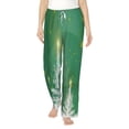 thumbnail image 1 of Balery Christmas Green print Women's Pajama Pants,Ultra Lightweight Pjs,Lounge Pant-Small, 1 of 9