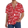 thumbnail image 1 of Balery Christmas Hohoho Men's Casual Button Down Shirt Short Sleeve Textured Summer Cuban Beach Shirts-Small, 1 of 7