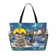 thumbnail image 1 of Balery Christmas Tree Beach Travel Bag - Water-Resistant, Large Capacity Lightweight Tote with 7 Pockets for Women and Men - Perfect for Beach, Pool, Gym, and Travel, 1 of 7