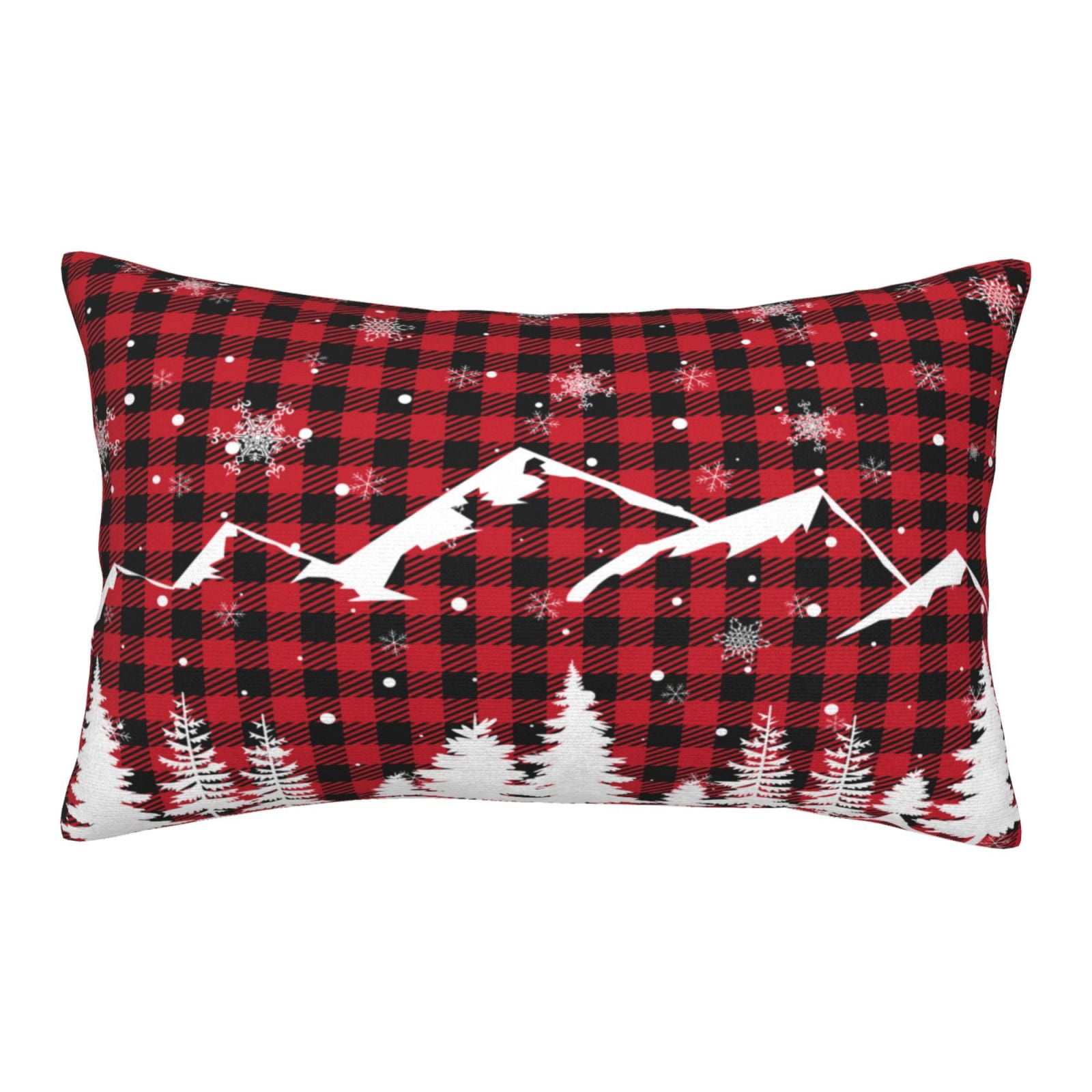 Balery Christmas Tree Buffalo Plaid Bedding Queen Pillow Cases