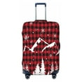 thumbnail image 1 of Balery Christmas Tree Buffalo Plaid Luggage Cover Protector, Scratch And Dirt Resistant, Fits 18-32 Inch Luggage - Large, 1 of 9