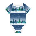 thumbnail image 1 of Balery Christmas Trees Pattern Baby Climbing Clothes Infant Bodysuit Cute Infant Bodysuit Baby Romper-18 Months, 1 of 1