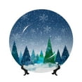 thumbnail image 1 of Balery Christmas Trees Print Bone China Decorative Plate Ceramic Dinner Plates Art Crafts with Display Stand-10in, 1 of 6