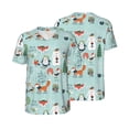 thumbnail image 1 of Balery Christmas Winter Animals Baseball Jersey for Men Casual Button Down Shirts Short Sleeve Active Team Sports Uniform-Medium, 1 of 9