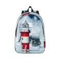 thumbnail image 1 of Balery Circular Lighthouse Vintage Canvas Backpack for Men and Women - Large Capacity, Durable Travel Laptop Bag for School, Work, Hiking, and Outdoor Activities-Medium, 1 of 1