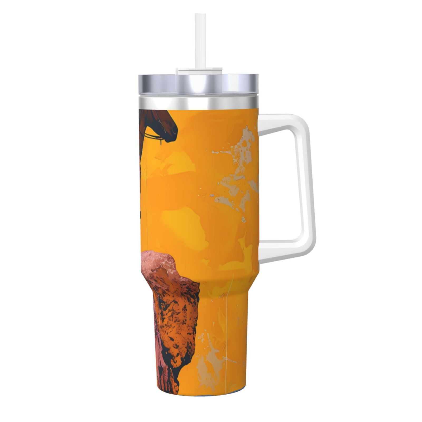 Cowboy Rodeo Bull Rider - Insulated Western Tumbler w/ Handle main image 1