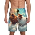 thumbnail image 1 of Balery Cloud Guinea Pig Men's Cotton Knit Pajama Shorts Waistband & Pockets,Short Pajama Pants-4X-Large, 1 of 8