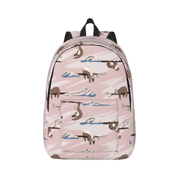 Balery Cloud Sloth Vintage Canvas Backpack for Men and Women - Large Capacity, Durable Travel Laptop Bag for School, Work, Hiking, and Outdoor Activities