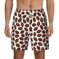 thumbnail image 1 of Balery Coffee Rugby Mens Swim Trunks Swim Shorts for Men Quick Dry Inseam Beach Shorts with Compression Liner Pocket-X-Large, 1 of 9