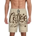thumbnail image 1 of Balery Coffee Time (2) Men's Cotton Knit Pajama Shorts Waistband & Pockets,Short Pajama Pants-Medium, 1 of 8