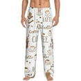 thumbnail image 1 of Balery Coffee print Men's Pajama Pants,Ultra Lightweight Pjs,Lounge Pant-Medium, 1 of 9