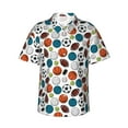 thumbnail image 1 of Balery Color Balls Print Men's Hawaiian Shirts Short Sleeve Beach Shirt Relaxed Fit Vacation Button Down Shirts-XX-Large, 1 of 9