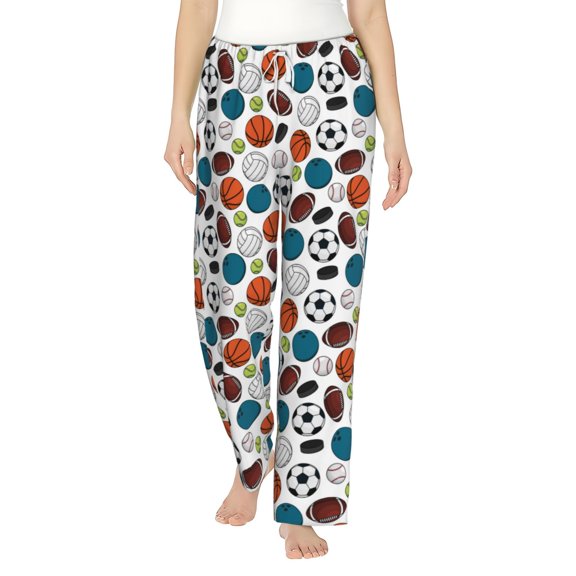 Balery Color Balls print Women's Pajama Pants,Ultra Lightweight Pjs,Lounge Pant-Medium