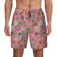thumbnail image 1 of Balery Color Flowers Mens Swim Trunks Swim Shorts for Men Quick Dry Inseam Beach Shorts with Compression Liner Pocket-, 1 of 9