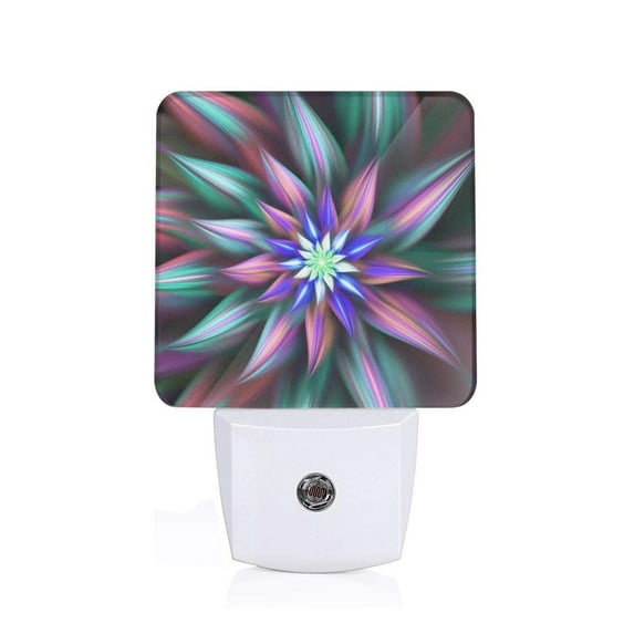 Balery Colored Abstract Pattern LED Night Light with Automatic Sensor Plug in Night Light with Dusk-to-Dawn Light Sensor LED Nightlight 0.5W-US