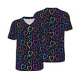 thumbnail image 1 of Balery Colored Hearts Baseball Jersey for Men Casual Button Down Shirts Short Sleeve Active Team Sports Uniform-X-Large, 1 of 9