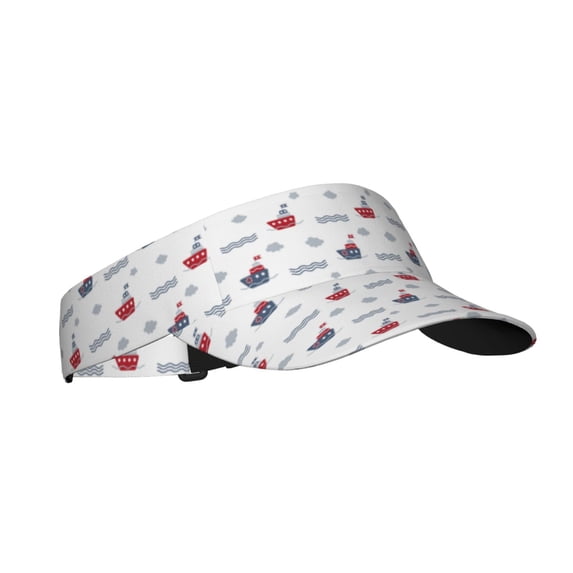 Balery Colored Sail Boats Sport Wear Athletic Visor Sun Sports Visor Hat Visor Adjustable Cap for Women and Men (One Size)