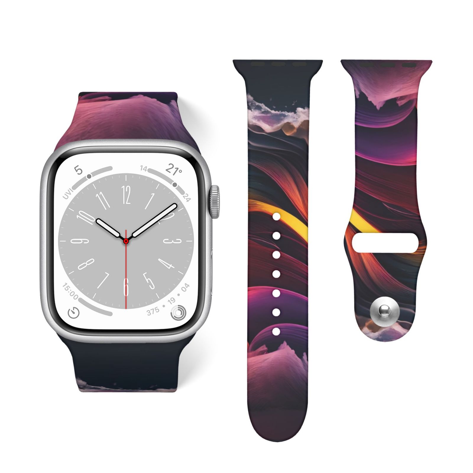 Balery Colorful Abstract Wave Motion Pattern Sport Bands Compatible ...