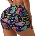thumbnail image 1 of Balery Colorful Animals Printed Workout Shorts for Women Seamless Scrunch Short Gym Yoga Running Sport Active Exercise Fitness Shorts-Large, 1 of 8
