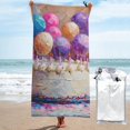 Balery Colorful Balloon Cake Celebration Print Towels Luxurious Jumbo