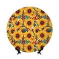 thumbnail image 1 of Balery Colorful Bohemian Sunflower Print Bone China Decorative Plate Ceramic Dinner Plates Art Crafts with Display Stand-7in, 1 of 6