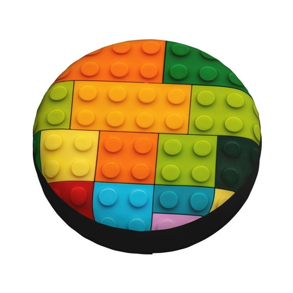 Balery Colorful Building Blocks Tire Covers - Tough Tire Wheel Protector for Truck, SUV, Trailer, Camper, RV -15 inch